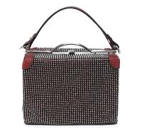 Kitise Rhinestone Box Top Handle Clutch Bag And Zippered Interior Red