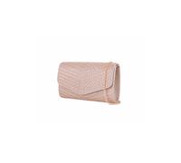 Kitise Shiny Rhinestone V Shape Envelope Clutch Evening Bag In Rose Gold Rose Gold