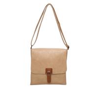 Kitise Slim Flap Closure Messenger Crossbody Bag In Beige Beige