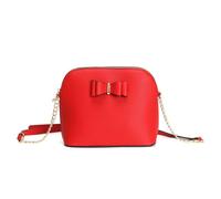 Kitise Small Bow Detail Zip Closure Crossbody Bag In Red Red
