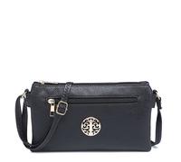 Kitise Small Front Zipper Slim Multi Compartments Crossbody Purse Bag In Black Black