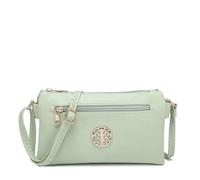 Kitise Small Front Zipper Slim Multi Compartments Crossbody Purse Bag In Green Green