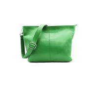 Kitise Small Genuine Italian Leather Shoulder Handbag With Detachable Strap In Green Green