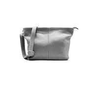 Kitise Small Genuine Italian Leather Shoulder Handbag With Detachable Strap In Grey Grey