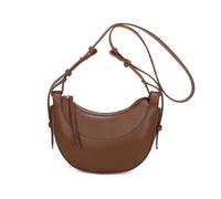 Kitise Small Half Moon Shape Crossbody Bag In Brown Brown
