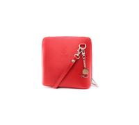 Kitise Small Italian Real Leather Purse Crossbody Bag With Charm In Red Red One Size