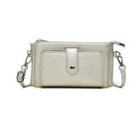 Kitise Small Multi Compartment Pockets Crossbody Wallet Purse Bag In Silver Silver
