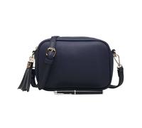 Kitise Small Plain Colour Crossbody Camera Bag With Tassel Charm In Navy Navy