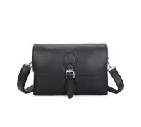 Kitise Small Satchel Double Compartments Crossbody Shoulder Bag In Black Black
