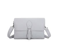 Kitise Small Satchel Double Compartments Crossbody Shoulder Bag In Grey Grey