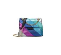Kitise Small Shiny Rainbow Stripes Crossbody Bag With Chian Strap In Grey Grey One Size