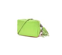 Kitise Small Slim Genuine Italian Leather Tassel Crossbody Bag In Lime Lime One Size