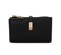 Kitise Small Vegan Leather Multipockets Card Holder Wallet In Black Black