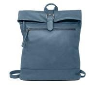 Kitise Soft Flap-Over Backpack Rucksack Travel Bag In Blue Blue