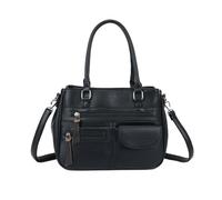 Kitise Spacious Multi Pocket Practical Crossbody Bag In Black Black