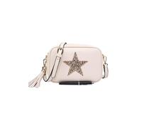 Kitise Sparky Shiny Glitter Star Tassel Charm Crossbody Bag With Tassel Charm In Beige Beige