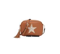 Kitise Sparky Shiny Glitter Star Tassel Charm Crossbody Bag With Tassel Charm In Brown Brown
