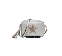 Kitise Sparky Shiny Glitter Star Tassel Charm Crossbody Bag With Tassel Charm In Silver Silver