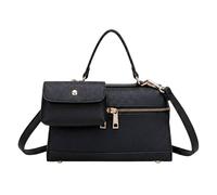 Kitise Structured Crossbody Shoulder Bag With Removable Matching Pouch In Black Black