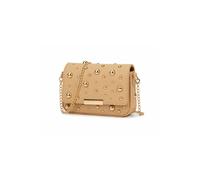 Kitise Studded Flap Over Crossbody Clutch Bag With Chain Strap In Camel Camel