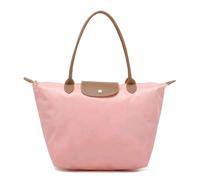 Kitise Sturdy Foldable Nylon Tote Shoulder Bag In Pink Pink
