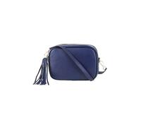 Kitise Tassel Charm Genuine Italian Leather Small Camera Crossbody Bag In Navy Navy One Size