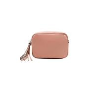 Kitise Tassel Charm Genuine Italian Leather Small Camera Crossbody Bag In Pink Pink
