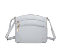 Kitise Textured Multi-Compartment Crossbody Bag In Grey Grey
