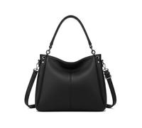 Kitise Top Handle Slouchy Hobo Shoulder Bag With Strap In Black Black