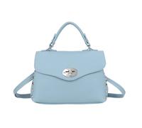Kitise Top Handle Twist Lock Studded Crossbody Bag In Light Blue Light Blue