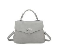 Kitise Top Handle Twist Lock Studded Crossbody Bag In Light Grey Light Grey