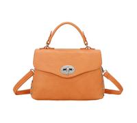 Kitise Top Handle Twist Lock Studded Crossbody Bag In Orange Orange