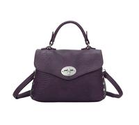 Kitise Top Handle Twist Lock Studded Crossbody Bag In Purple Purple