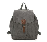 Kitise Trendy Faux Suede Drawsting Spacious Travel Backpack - GREY