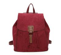 Kitise Trendy Faux Suede Drawsting Spacious Travel Backpack - Wine