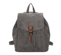Kitise Trendy Faux Suede Travel Backpack With Drawstring Closure In Grey Grey