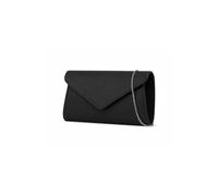 Kitise V Shape Envelope Chain Clutch Evening Bag In Black Black
