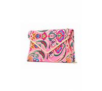 Kitise V Shape Envelope Embroidered Clutch Evening Bag In Pink Pink