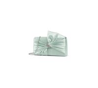 Kitise Velvet Pleated Floral Knot Bow Clutch Evening Bag In Mint Mint