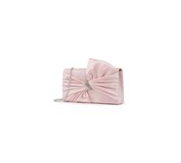 Kitise Velvet Pleated Floral Knot Bow Clutch Evening Bag In Pink Pink