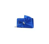 Kitise Velvet Pleated Floral Knot Bow Clutch Evening Bag In Royal Royal