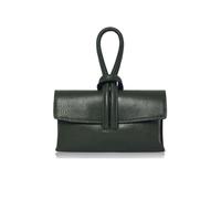 Kitise Women Genuine Italian Leather Large Handle Tie Closure Multi-functional Crossbody Bag Clutch Evening Handbag With Detachbale Strap