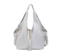 Kitise Women's 2in1 Large Slouchy Tote Bag with Small Crossobody Handbag in Silver Kitise Silver One Size