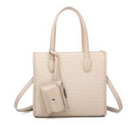 Kitise Women's 2In1 Small Shoulder Tote Bag With Detachable Purse in Beige Kitise Beige