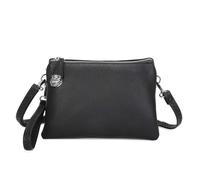 Kitise Women's 3 Compartments Multifunctionla Crossbody Bag Wristles Handbag in Black