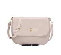 Kitise Women's Bee Accent Flap Over Zip Closure Crossbody Bag With Detachable Strap in Beige Kitise Beige One Size