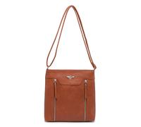Kitise Women's Bee Detail Dual Zipper Pockets Slim Crossbody Bag in Brown Kitise Brown One Size