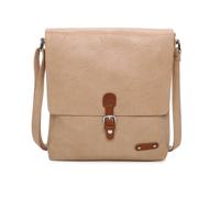 Kitise Women's Boho Style Buckle Detail Rommy Crossbody Bag in Beige Kitise Beige One Size
