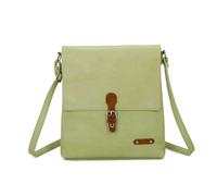 Kitise Women's Boho Style Buckle Detail Rommy Crossbody Bag in Light Green Kitise Light Green One Size