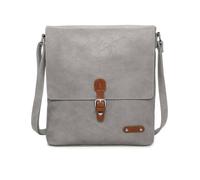 Kitise Women's Boho Style Buckle Detail Rommy Crossbody Bag in Light Grey